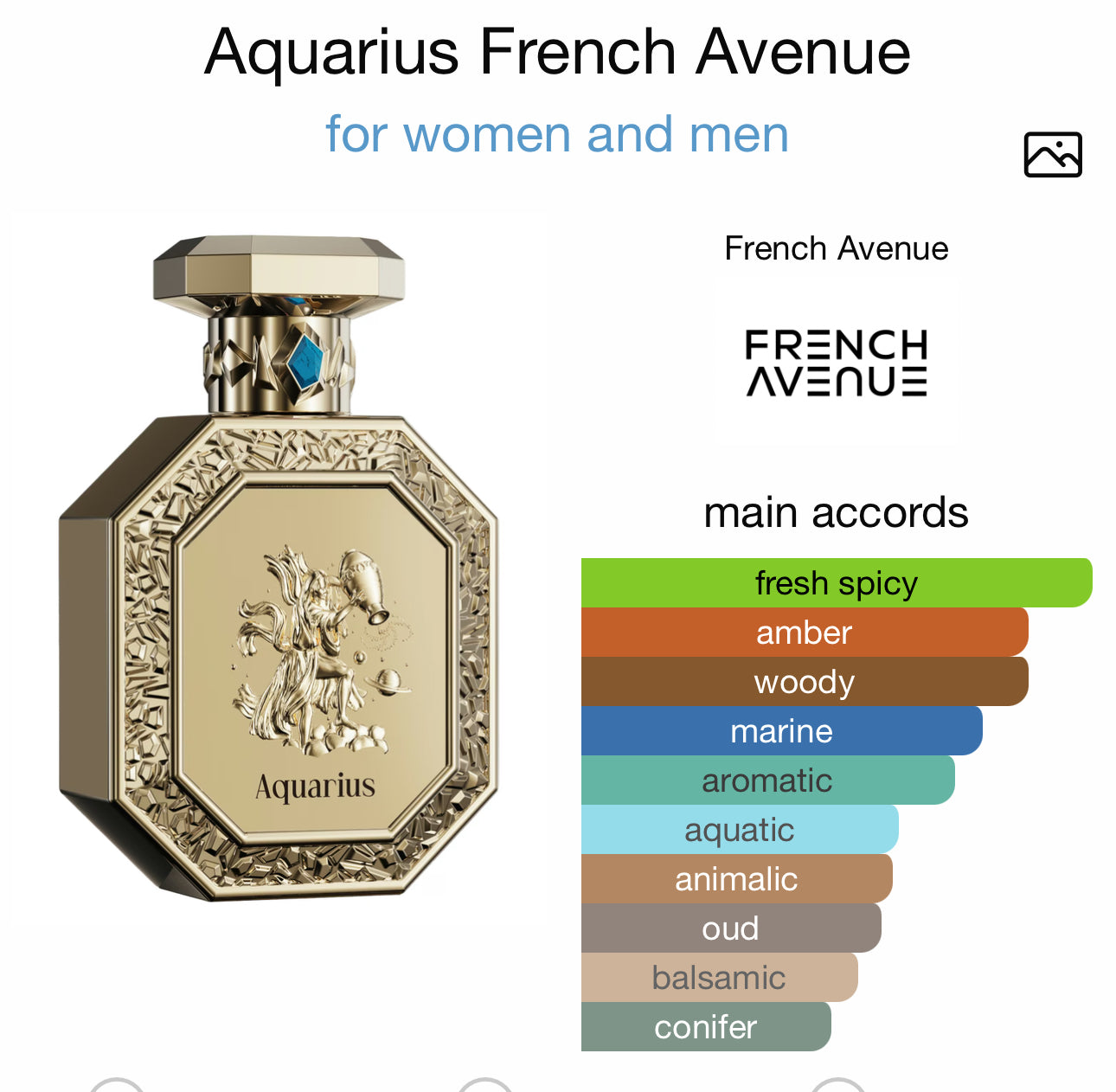 French avenue Genesis Aquarius EDP Spray 3.0 oz Fragrances