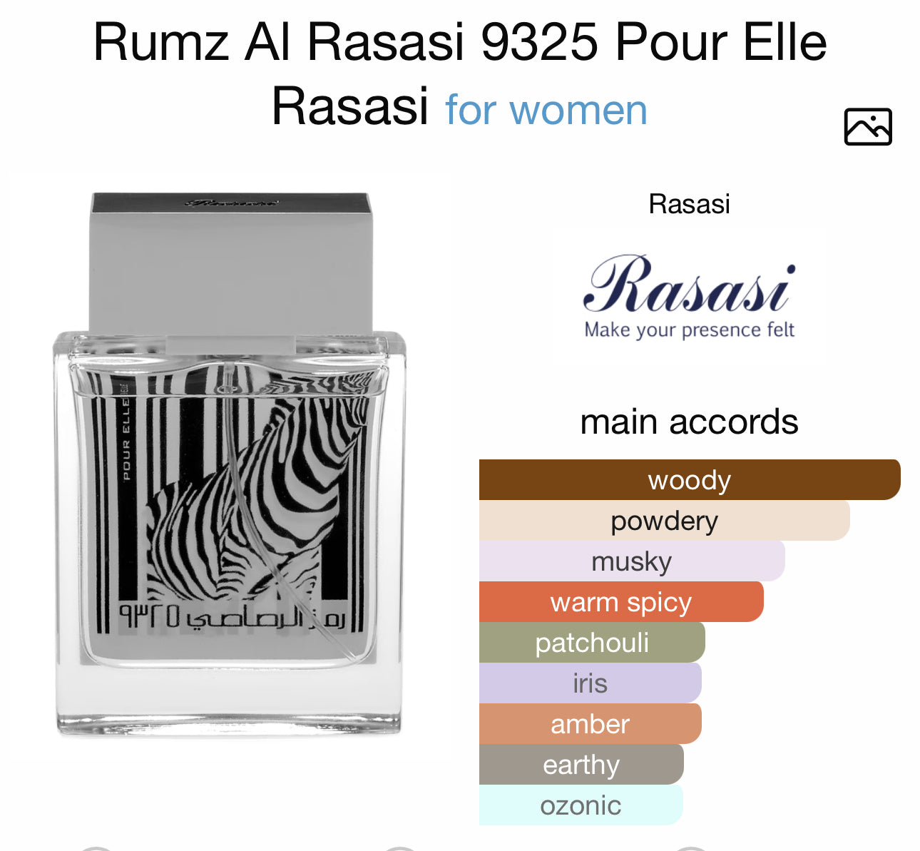 Rumz Al Rasasi 9325 Pour Elle Rasasi for women