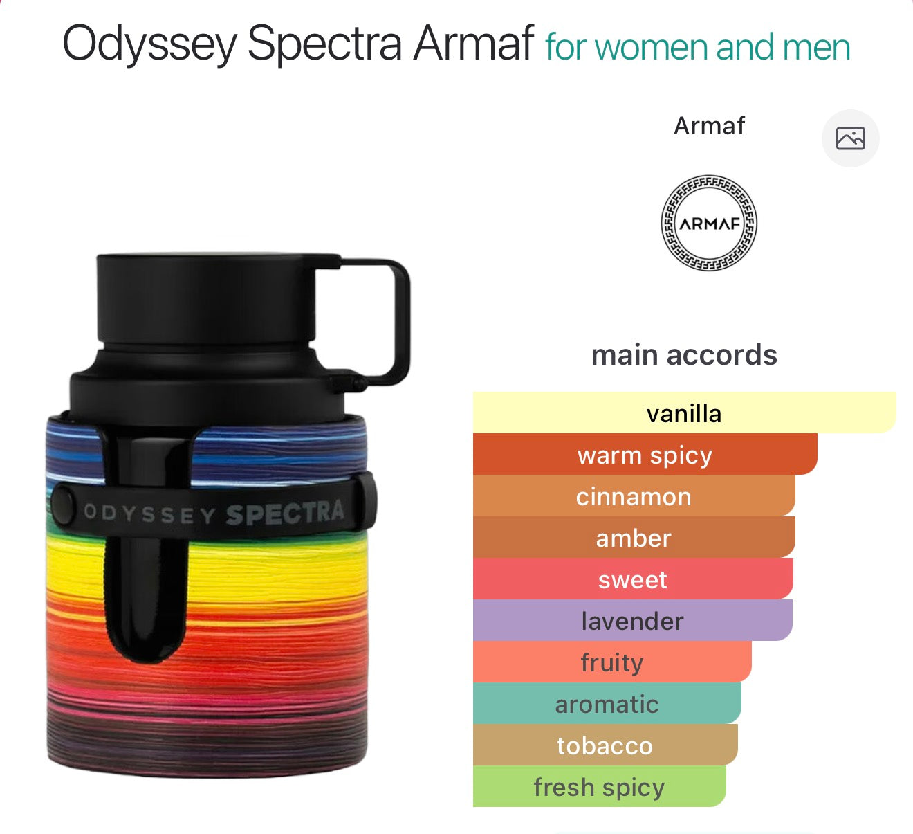 ARMAF odyssey spectra unisex