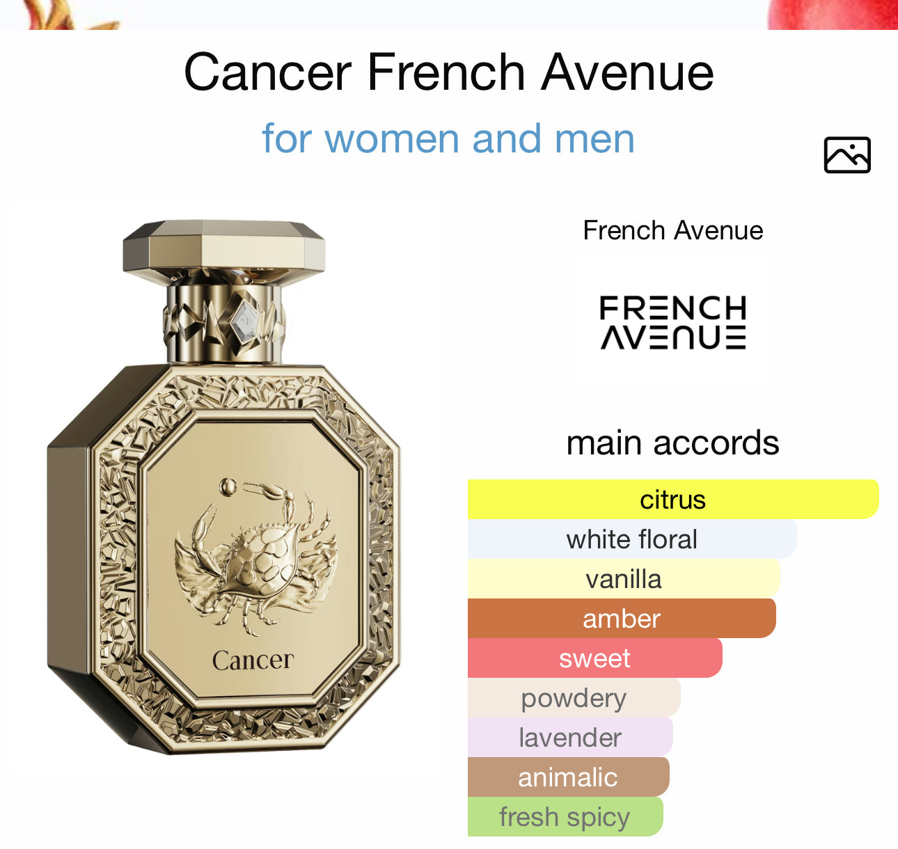French avenue Genesis Cancer EDP Spray 3.0 oz Fragrances