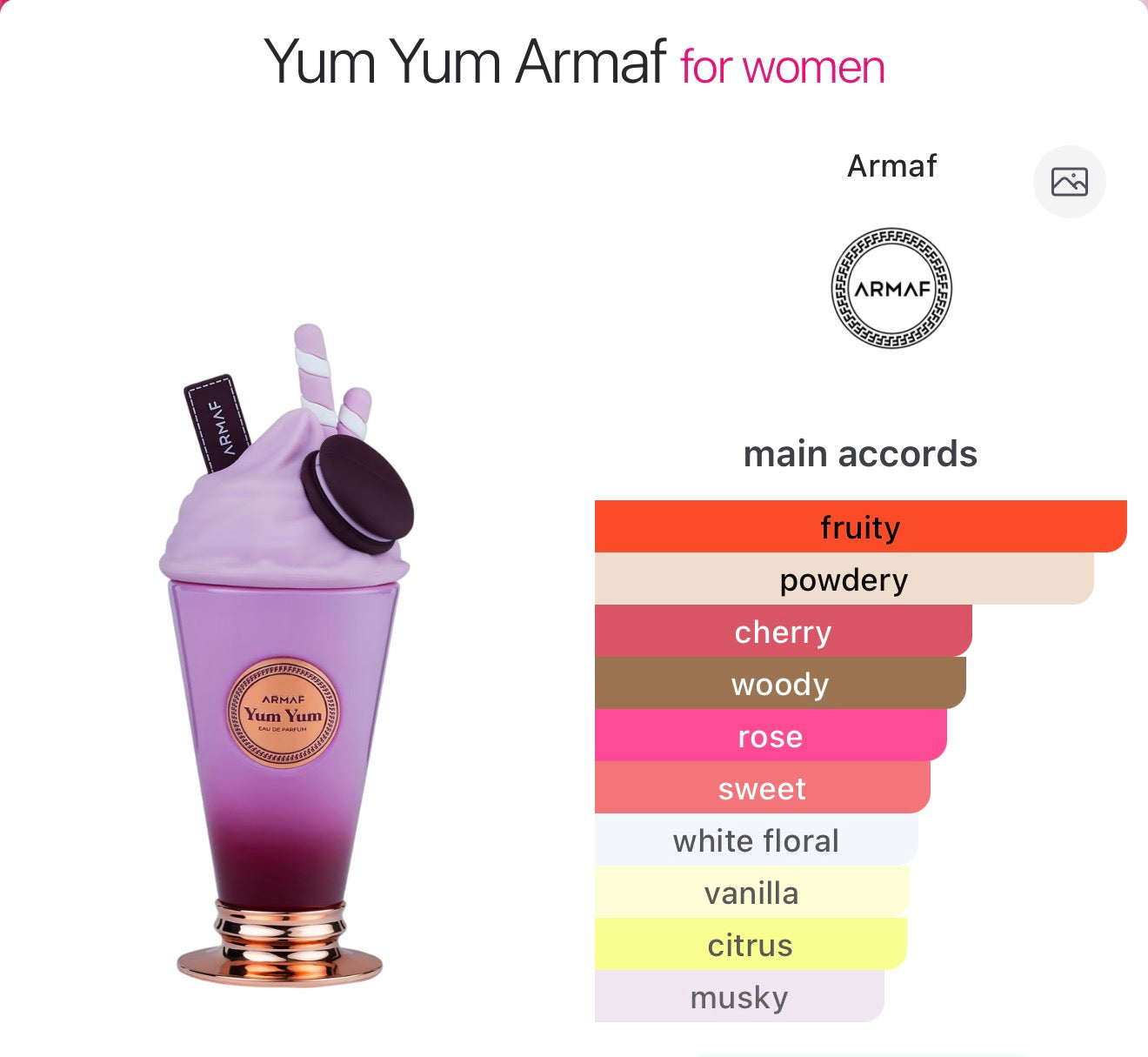 Armaf yum yum for her