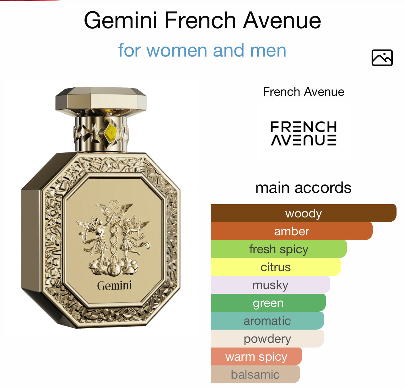 French avenue Genesis Gemini EDP Spray 3.0 oz Fragrances