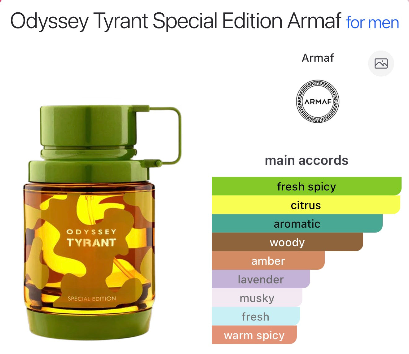 ARMAF odyssey tyrant