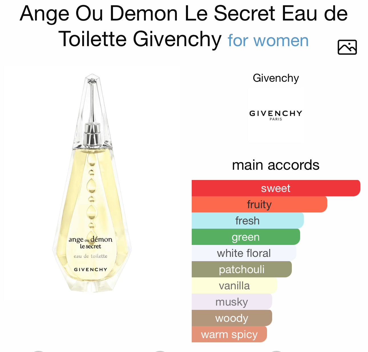 Ange Ou Demon Le Secret Eau de Toilette Givenchy for women