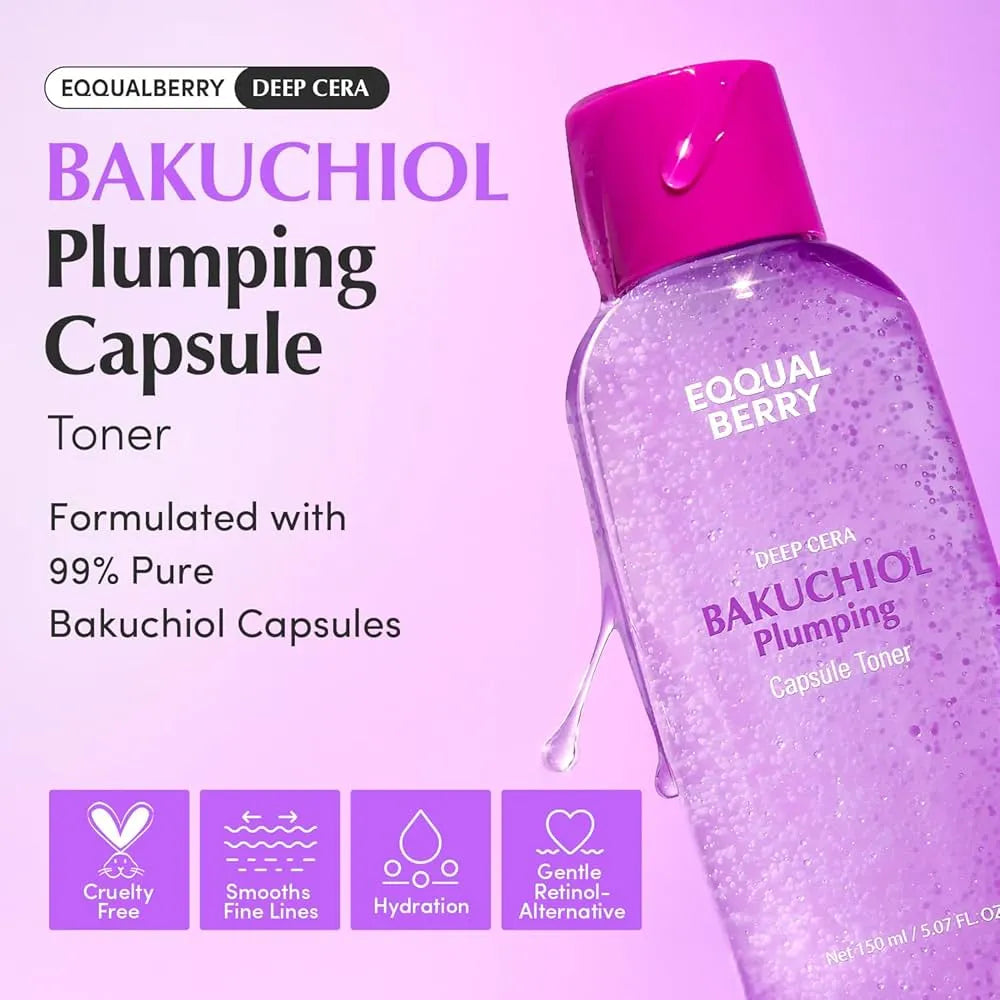 EQQUALBERRY BAKUCHIOL PLUMPING CAPSULE TONER 150 ml