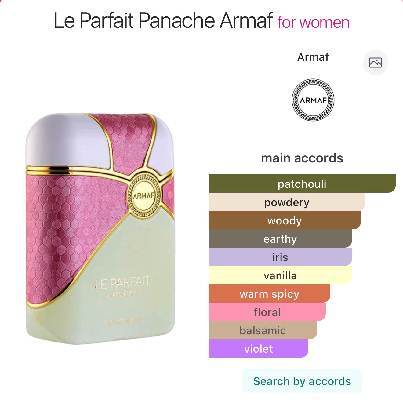 ARMAF le parfait panache for her