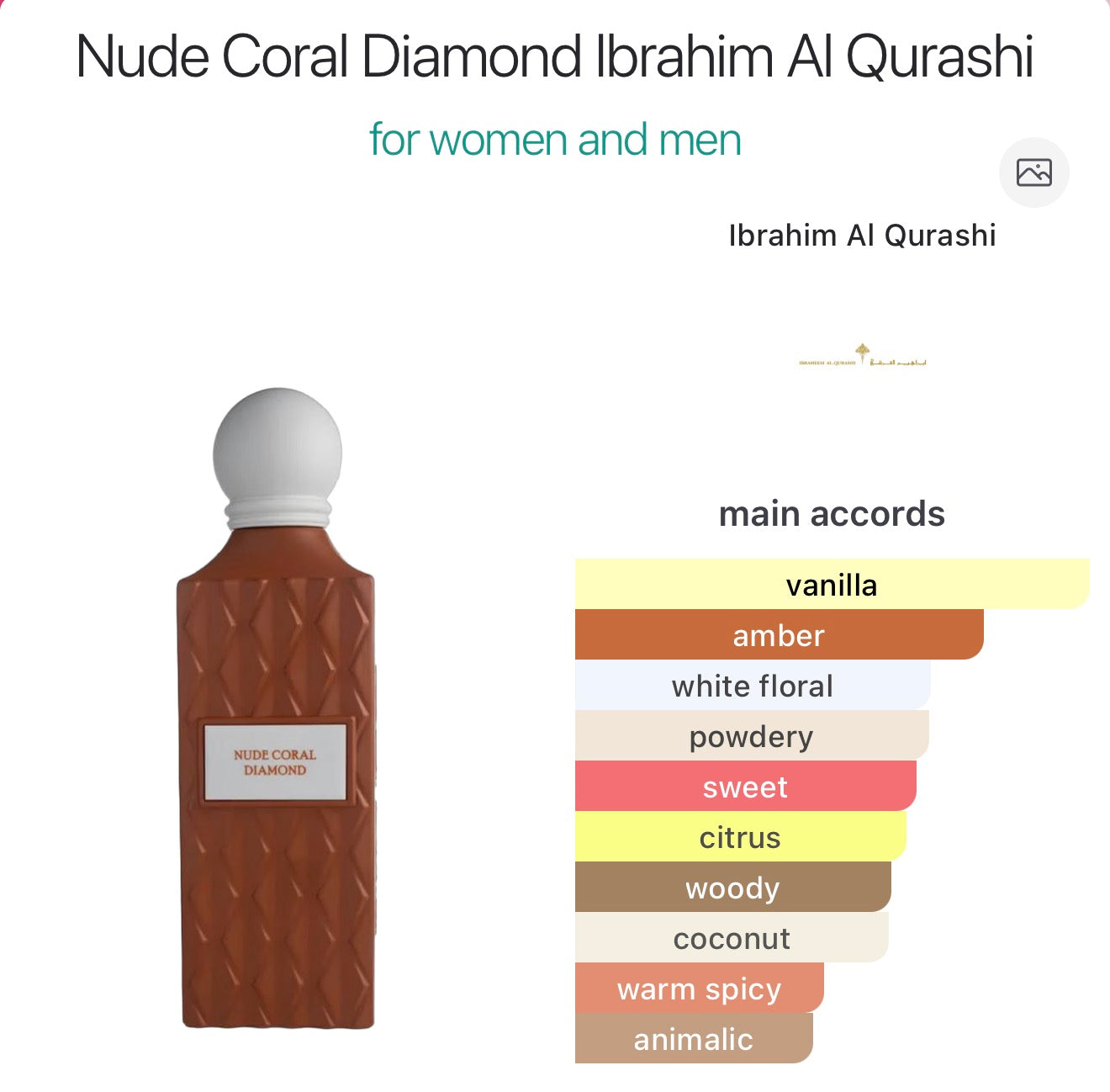 IBRAQ IBRAHIM AL QURASHI EMERALD NUDE CORAL DIAMOND 150 ml