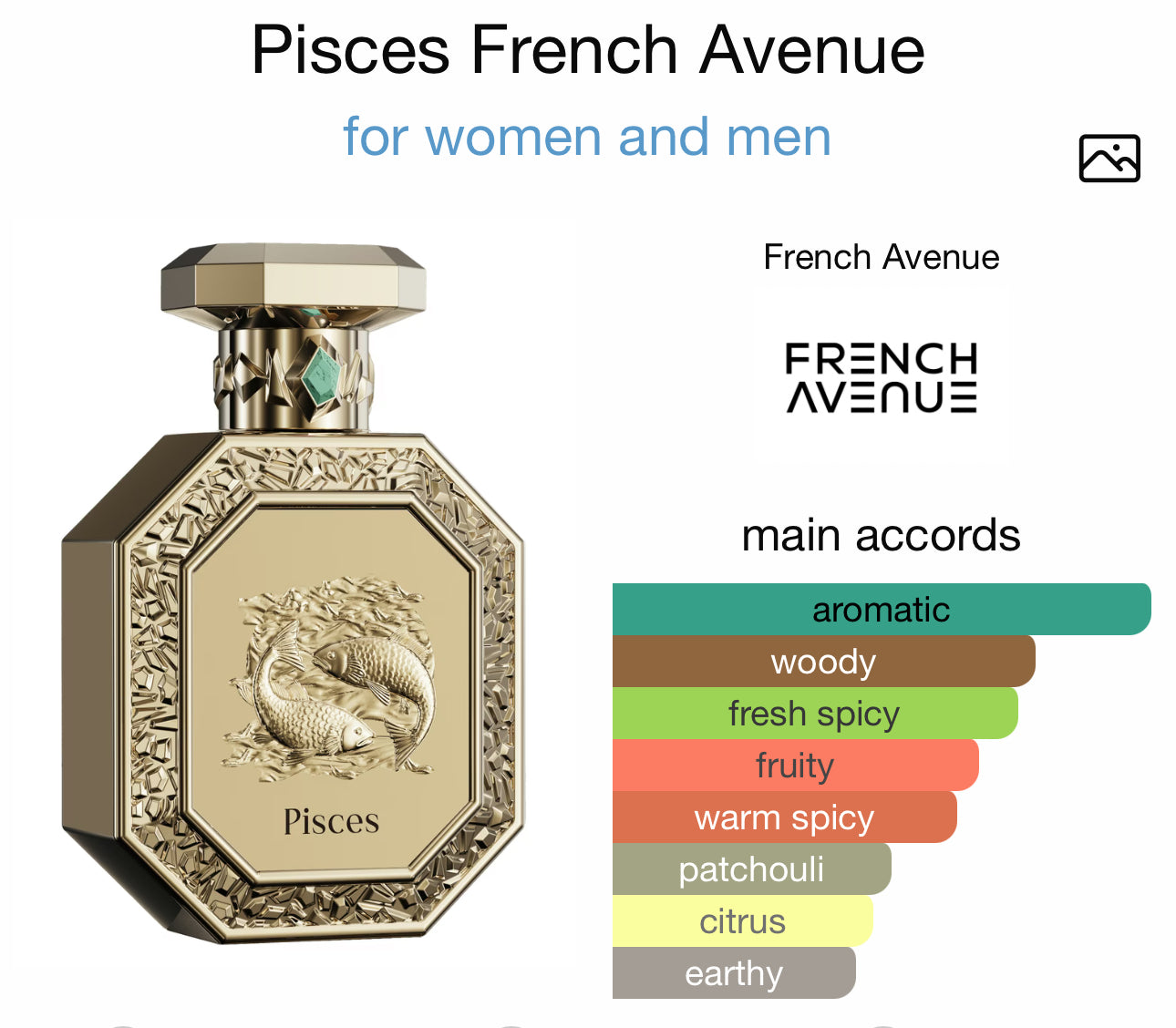 French avenue Genesis Pisces EDP Spray 3.0 oz Fragrances