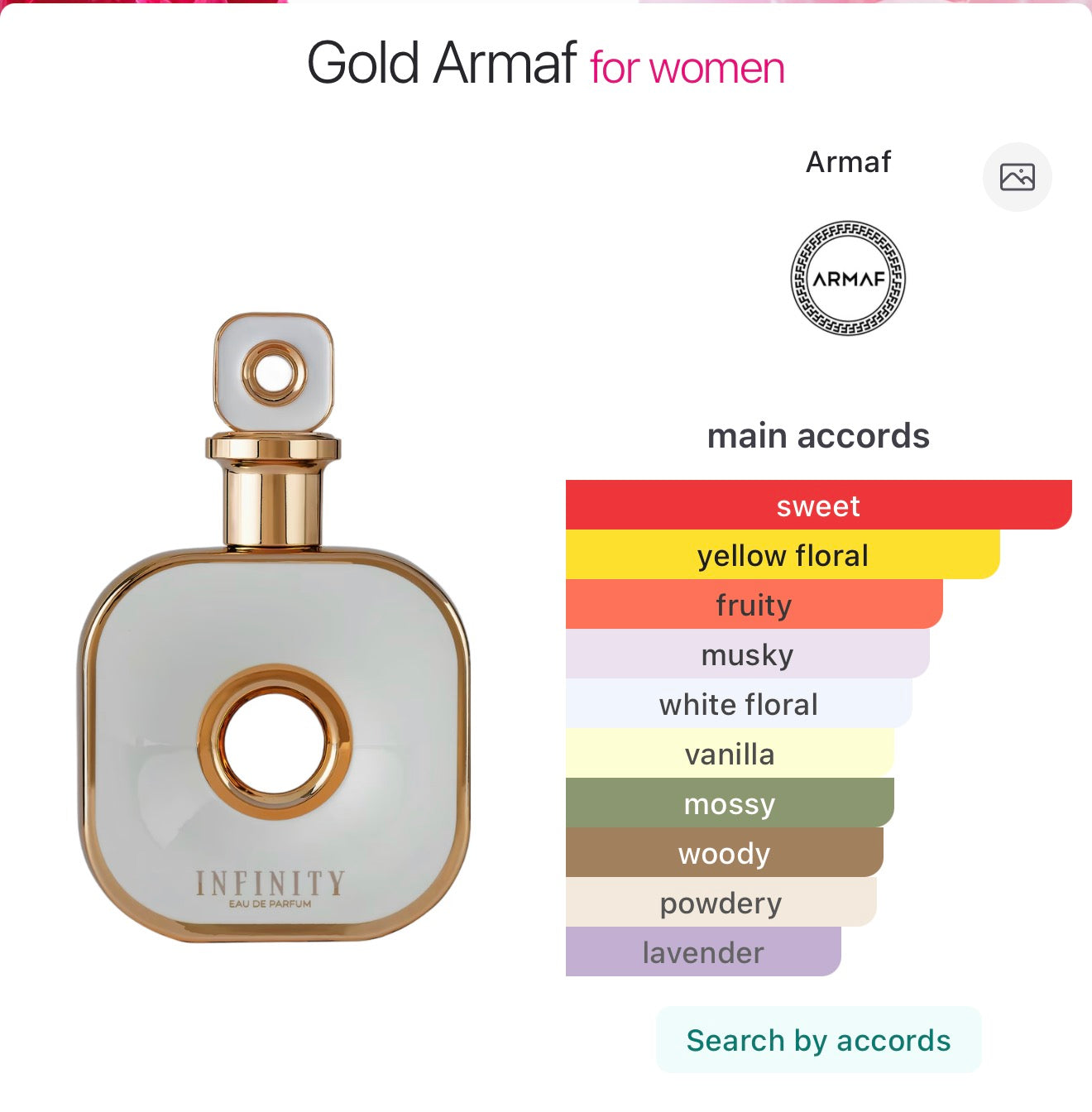 ARMAF infinity gold for her