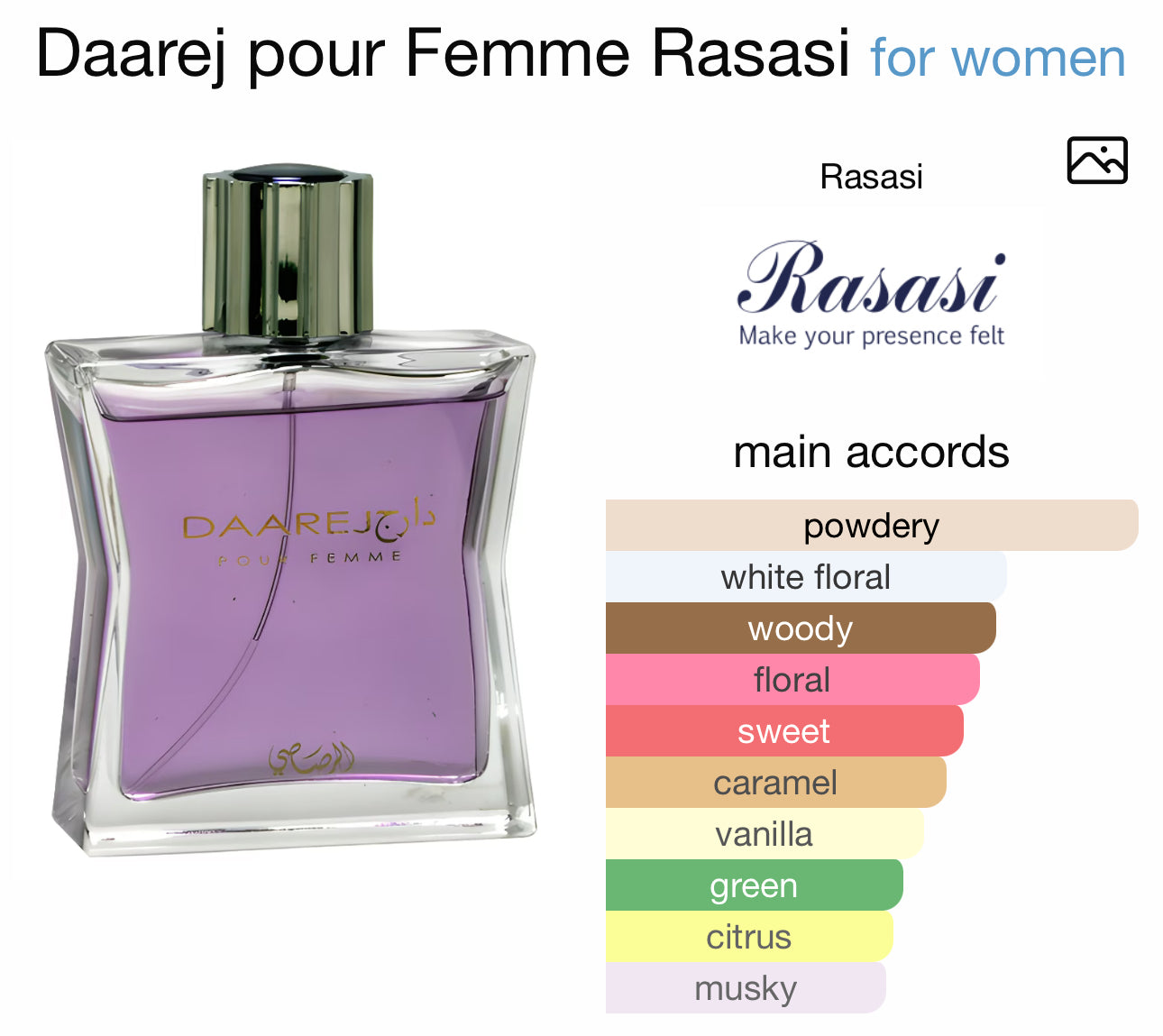 Rasasi Daarej Eau De Parfum Pour Femme - 100ml