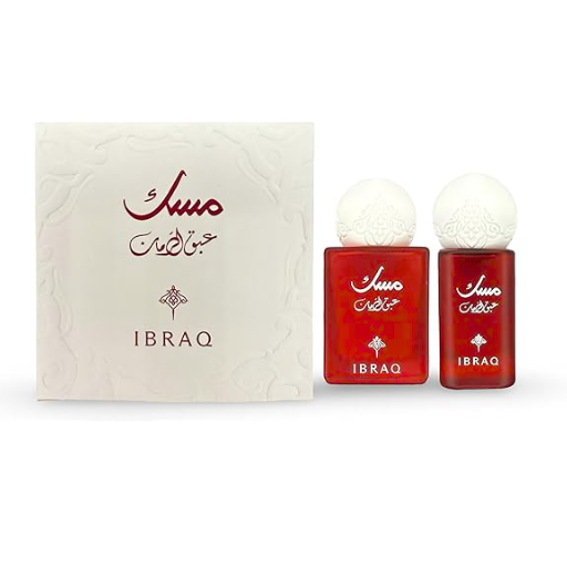 IBRAQ IBRAHIM AL QURASHI SPECIAL MUSK ABAQ POMEGRANATESET PERFUME  10 ml AND OIL 6 ml